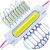 Módulo LED COB 7050 2W 12V Branco Frio 7000K 6-LEDs Lente 180º IP67 12Volts injetado P/ Letras Caixas Letreiros - Imagem 1