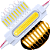 Módulo LED COB 7050 2W 12V Branco Quente 3000K 6-LEDs Lente 180º IP67 12Volts injetado P/ Letras Caixas Letreiros - Imagem 1