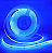 Fita LED COB 360LEDs 12V AZUL 12W /MT IP20 Alto Brilho P/ Perfil Sanca 12Volts - Imagem 1