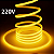 Mangueira LED COB NEON Leitosa AC 220V Amarelo ÂMBAR 18W 10mm IP67 Corte 50cm Direto Na Energia 227V - OBS: PLUG NÃO INCLUSO - Imagem 2