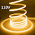 Mangueira LED COB NEON Leitosa AC 110V Branco Quente 3000k 18W 10mm IP67 Corte 50cm Direto Na Energia 127V - OBS: PLUG NÃO INCLUSO - Imagem 2