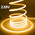 Mangueira LED COB NEON Leitosa AC 220V Branco Quente 3000k 18W 10mm IP67 Corte 50cm Direto Na Energia 227V - OBS: PLUG NÃO INCLUSO - Imagem 2