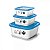 CONJUNTO POTE PMG QUADRADO DECORADO LINHA PRIME - Imagem 1