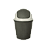 LIXEIRA 3L OSCILANTE MARROM - Imagem 1