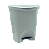 LIXEIRA C/ PEDAL 15L CINZA CLARO - Imagem 1