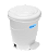 Lixeira Baby Branca 8L C/Pedal - Imagem 1