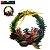 Guirlanda Sisal Papai Noel/Pinhas 19cm - Imagem 1