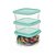Conj. Pote Quadrado MD Prime 3 Potes Transp. - 550 ml - Imagem 1