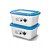 Conj. Pote Retangular GG Prime 2 Potes Decor. - 1300 ml - Imagem 1
