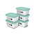 Conj. Pote Retangular Mini Prime 5 Potes Decor. - 260ml - Imagem 1