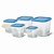 CONJ. MANTIMENTO QUADR. 5 PÇS - TRANSPARENTE - 550ml/ 1100ml/ 2100ml/ 3500ml/ 5800ml - Imagem 1