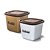 CONJ POTE MANTIMENTO QUADRADO - 2 PCS- CAFE/ACUCAR -2100 ML - Imagem 1