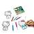 Kit Dedoche Para Colorir Hello Kitty C/6 Cards + 6 Canetinhas + 1 Cartela de Adesivos - Imagem 2