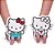 Kit Dedoche Para Colorir Hello Kitty C/6 Cards + 6 Canetinhas + 1 Cartela de Adesivos - Imagem 3