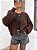 KIMONO CURTO LOVELY MARROM - Imagem 1