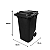 Coletor Conteiner JSN com Roda 240 Litros Preto - Imagem 2