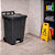 Lixeira Pedal Quadrada Jsn 100 Litros Preta Sem Roda - Imagem 2