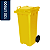 Coletor Contêiner Jsn com Roda 120 Litros Amarelo - Imagem 1