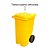Coletor Contêiner Jsn com Roda 120 Litros Amarelo - Imagem 3