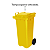 Coletor Contêiner Jsn com Roda 120 Litros Amarelo - Imagem 3