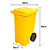 Coletor Contêiner Jsn com Roda 120 Litros Amarelo - Imagem 5