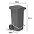 Coletor Contêiner Jsn com Roda e Pedal Frontal 120 Litros Preto Ref: C120PP - Imagem 5