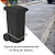 Coletor Contêiner Jsn com Roda e Pedal Frontal 120 Litros Preto Ref: C120PP - Imagem 4