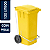 Coletor Contêiner Jsn com Roda e Pedal Frontal 120 Litros Amarelo Ref: C120AM - Imagem 1