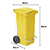 Coletor Contêiner Jsn com Roda e Pedal Frontal 120 Litros Amarelo Ref: C120AM - Imagem 5