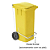 Coletor Contêiner Jsn com Roda e Pedal Frontal 120 Litros Amarelo Ref: C120AM - Imagem 3