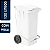 Coletor Contêiner Jsn com Roda e Pedal Frontal 120 Litros Branco Ref: C120PB - Imagem 1