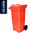 Coletor Contêiner Jsn com Roda 120 Litros Vermelho Ref: C120V - Imagem 1