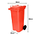 Coletor Contêiner Jsn com Roda 120 Litros Vermelho Ref: C120V - Imagem 5