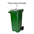 Coletor Contêiner Jsn com Roda 120 Litros Verde Ref: C120V - Imagem 3