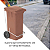 Coletor Contêiner Jsn com Roda e Pedal Frontal 120 Litros Marrom Ref: C120PM - Imagem 4
