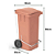 Coletor Contêiner Jsn com Roda e Pedal Frontal 120 Litros Marrom Ref: C120PM - Imagem 5