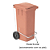 Coletor Contêiner Jsn com Roda e Pedal Frontal 120 Litros Marrom Ref: C120PM - Imagem 3