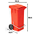 Coletor Contêiner Jsn com Roda e Pedal Frontal 120 Litros Vermelho Ref: C120PVM - Imagem 5