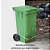 Coletor Contêiner Jsn com Roda e Pedal Frontal 120 Litros Verde Ref: C120PVD - Imagem 2