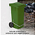 Coletor Contêiner Jsn com Roda e Pedal Frontal 120 Litros Verde Ref: C120PVD - Imagem 2