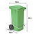 Coletor Contêiner Jsn com Roda e Pedal Frontal 120 Litros Verde Ref: C120PVD - Imagem 5