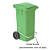 Coletor Contêiner Jsn com Roda e Pedal Frontal 120 Litros Verde Ref: C120PVD - Imagem 3