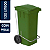 Coletor Contêiner Jsn com Roda e Pedal Frontal 120 Litros Verde Ref: C120PVD - Imagem 1