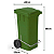 Coletor Contêiner Jsn com Roda e Pedal Frontal 120 Litros Verde Ref: C120PVD - Imagem 5