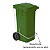 Coletor Contêiner Jsn com Roda e Pedal Frontal 120 Litros Verde Ref: C120PVD - Imagem 3