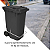 Coletor Contêiner Jsn com Roda e Pedal Frontal 240 Litros Preto Ref: C240PP - Imagem 2