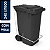 Coletor Contêiner Jsn com Roda e Pedal Frontal 240 Litros Preto Ref: C240PP - Imagem 1