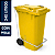 Coletor Contêiner Jsn com Roda e Pedal Frontal 240 Litros Amarelo Ref: C120PAM - Imagem 1