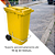 Coletor Contêiner Jsn com Roda e Pedal Frontal 240 Litros Amarelo Ref: C120PAM - Imagem 2