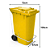 Coletor Contêiner Jsn com Roda e Pedal Frontal 240 Litros Amarelo Ref: C120PAM - Imagem 5